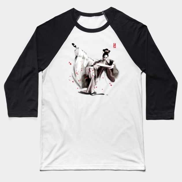 Chinese Court Dancer Baseball T-Shirt by ILYOart